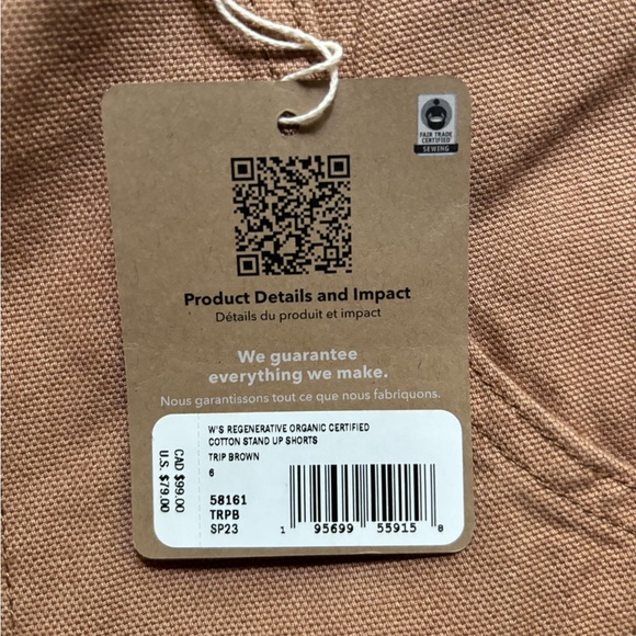 NWT Patagonia Stand Up Shorts, Size 6, Coyote Brown - Picture 2 of 5